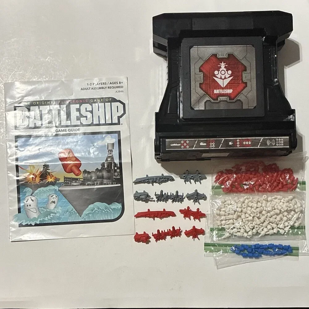 Electronic Battleship Hasbro A3846 Tested Working w Box Instructions Parts